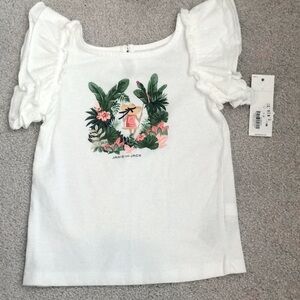 NEW w/tag Janie and Jack white ruffled top 3T
